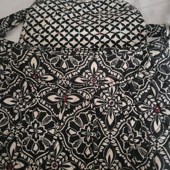 Vera Bradley Barcelona Retired Crossbody Purse Tote Medium Saddle Bag Style Goth - Picture 7 of 9